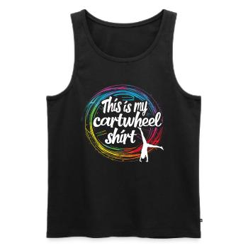 Cool cartwheel gymnast - Men's Premium Organic Tank Top - black - Front - Michal (187cm)