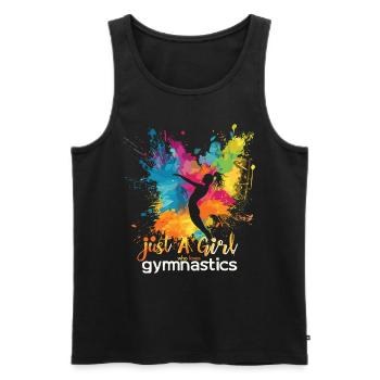 Cool cartwheel gymnast - Men's Premium Organic Tank Top - black - Front - Michal (187cm)