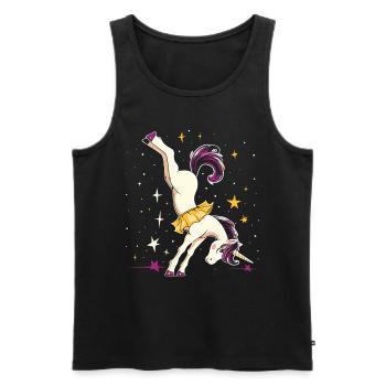 Cool cartwheel gymnast - Men's Premium Organic Tank Top - black - Front - Michal (187cm)