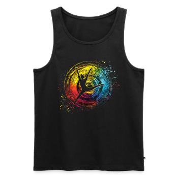 Cool cartwheel gymnast - Men's Premium Organic Tank Top - black - Front - Michal (187cm)
