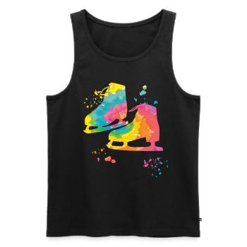 Eiskunstläufer Schlittschuhlaufen Eiskunstlauf - Männer Premium Bio Tank Top - Schwarz - Vorne - AI Model Male 178 light (178cm)