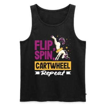 Cool Wheel Stroke Gymnastics Gymnastics - Men's Premium Organic Tank Top - black - Front - Michal (187cm)