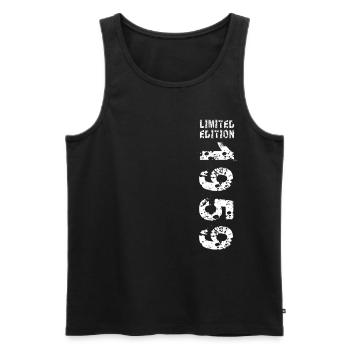1959 Geburtstag Geschenkidee Vintage Edition 1959 - Männer Premium Bio Tank Top - Schwarz - Vorne - Michal (187cm)