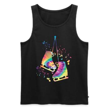 Eiskunstläufer Schlittschuhlaufen Eiskunstlauf - Männer Premium Bio Tank Top - Schwarz - Vorne - AI Model Male 178 light (178cm)