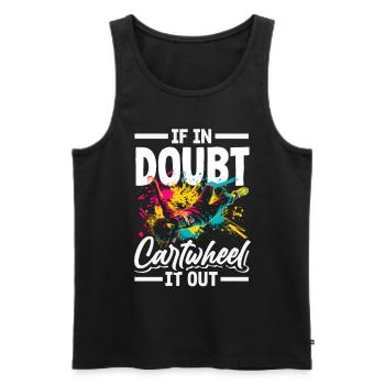Cool Wheel Stroke Gymnastics Gymnastics - Men's Premium Organic Tank Top - black - Front - Michal (187cm)