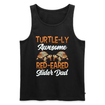 Red-eared turtle lovers - Men's Premium Organic Tank Top - black - Front - Michal (187cm)