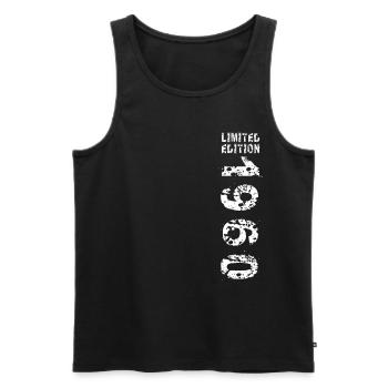 1960 Geburtstag Geschenkidee Vintage Edition 1960 - Männer Premium Bio Tank Top - Schwarz - Vorne - Michal (187cm)