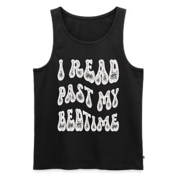 Library Book Lover Reading Bookworm - Men's Premium Organic Tank Top - black - Front - AI Model Male 178 light (178cm)