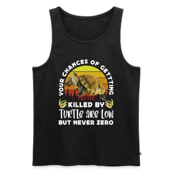 Red-eared turtle lovers - Men's Premium Organic Tank Top - black - Front - AI Model Male 178 light (178cm)