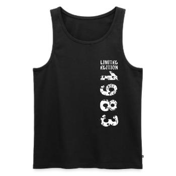 1983 Geburtstag Geschenkidee Vintage Edition 1983 - Männer Premium Bio Tank Top - Schwarz - Vorne - Michal (187cm)