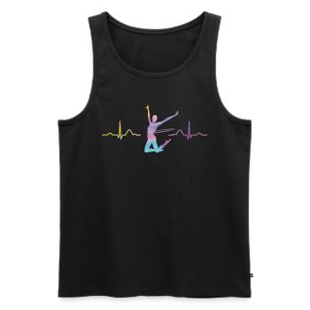 Gymnastique rythmique - Débardeur bio Premium Homme - noir - Devant - AI Model Male 178 light (178cm)