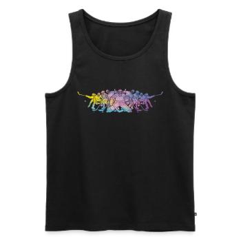 Eishockeyspieler Jungen Eishockey - Männer Premium Bio Tank Top - Schwarz - Vorne - AI Model Male 178 light (178cm)