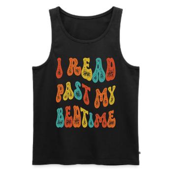Library Book Lover Reading Bookworm - Men's Premium Organic Tank Top - black - Front - AI Model Male 178 light (178cm)