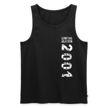 2001 Geburtstag Geschenkidee Vintage Edition 2001 - Männer Premium Bio Tank Top - Schwarz - Vorne - Michal (187cm)