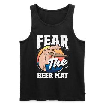 Bierdeckel Umdrehen Spiel Bier - Männer Premium Bio Tank Top - Schwarz - Vorne - AI Model Male 178 light (178cm)