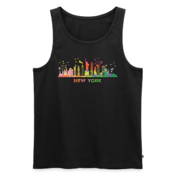 NewYorker Skyline New York - Männer Premium Bio Tank Top - Schwarz - Vorne - AI Model Male 178 light (178cm)