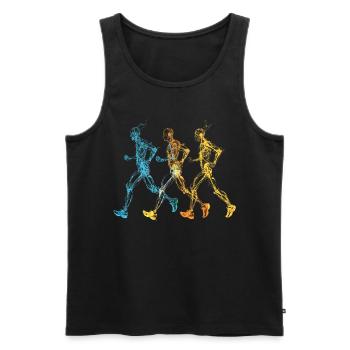 Laufdesign Für Läufer Beim Marathon - Männer Premium Bio Tank Top - Schwarz - Vorne - AI Model Male 178 light (178cm)