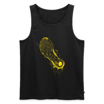 Conception de course pour les coureurs au marathon - Débardeur bio Premium Homme - noir - Devant - Michal (187cm)