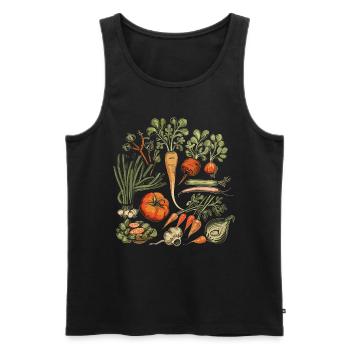 Permakultur Lebensmittel Compost - Männer Premium Bio Tank Top - Schwarz - Vorne - AI Model Male 178 light (178cm)