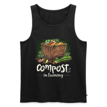 Permakultur Lebensmittel Compost - Männer Premium Bio Tank Top - Schwarz - Vorne - AI Model Male 178 light (178cm)