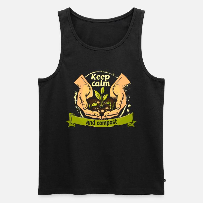 Permakultur Lebensmittel Compost - Männer Premium Bio Tank Top - Schwarz