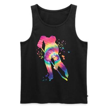 Eishockeyspieler Jungen Eishockey - Männer Premium Bio Tank Top - Schwarz - Vorne - AI Model Male 178 light (178cm)