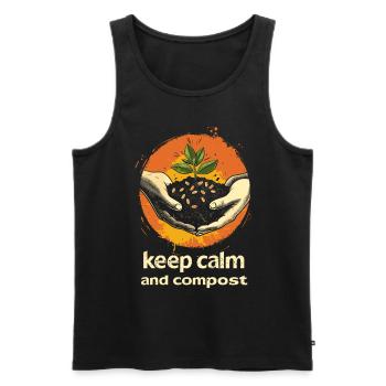 Permakultur Lebensmittel Compost - Männer Premium Bio Tank Top - Schwarz - Vorne - AI Model Male 178 light (178cm)