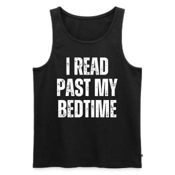Library Book Lover Reading Bookworm - Men's Premium Organic Tank Top - black - Front - AI Model Male 178 light (178cm)