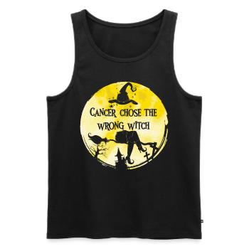 Cancer Witch Yellow Sarcoma Bone Cancer - Men's Premium Organic Tank Top - black - Front - AI Model Male 178 light (178cm)