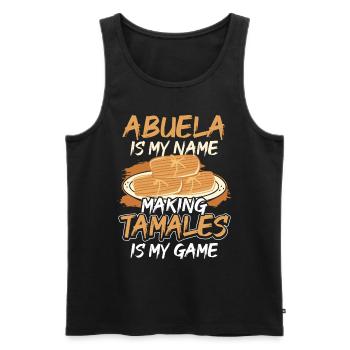Cuisine mexicaine Tamale - Débardeur bio Premium Homme - noir - Devant - Michal (187cm)