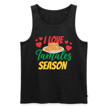 Cuisine mexicaine Tamale - Débardeur bio Premium Homme - noir - Devant - Michal (187cm)