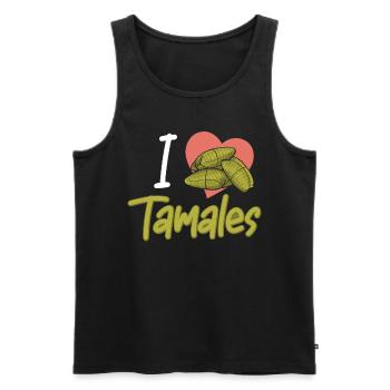 Cuisine mexicaine Tamale - Débardeur bio Premium Homme - noir - Devant - Michal (187cm)