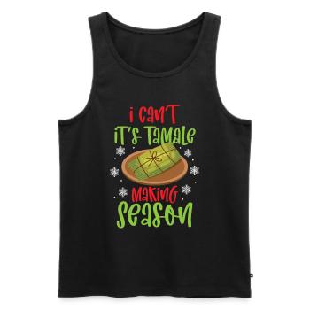Cuisine mexicaine Tamale - Débardeur bio Premium Homme - noir - Devant - Michal (187cm)