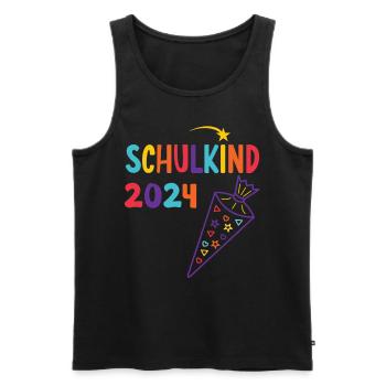Start of school enrollment school child 2024 - Men's Premium Organic Tank Top - black - Front - Michal (187cm)