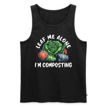 Organic Farmer Permaculture Food Forest - Männer Premium Bio Tank Top - Schwarz - Vorne - Michal (187cm)