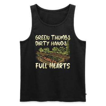 Garden Organic Cultivation Permaculture - Men's Premium Organic Tank Top - black - Front - AI Model Male 178 light (178cm)