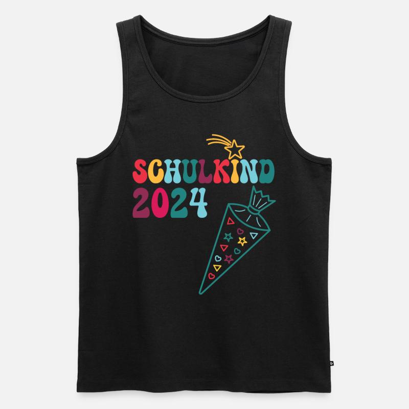 Schulanfang Einschulung Schulkind 2024 - Männer Premium Bio Tank Top - Schwarz