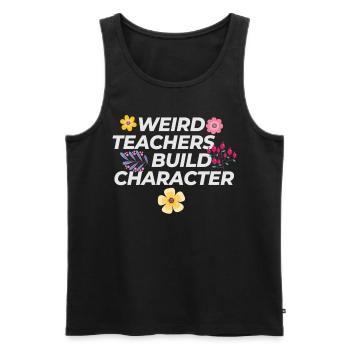Weird Teachers Funny School Teachers - Men's Premium Organic Tank Top - black - Front - Michal (187cm)