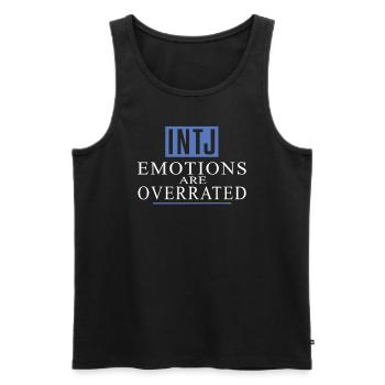 Personnalité Intj : Introvertis - Débardeur bio Premium Homme - noir - Devant - AI Model Male 178 light (178cm)