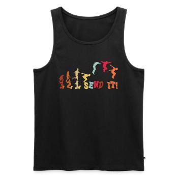 Parkour-send Freerunning Freerunner - Men's Premium Organic Tank Top - black - Front - AI Model Male 178 light (178cm)