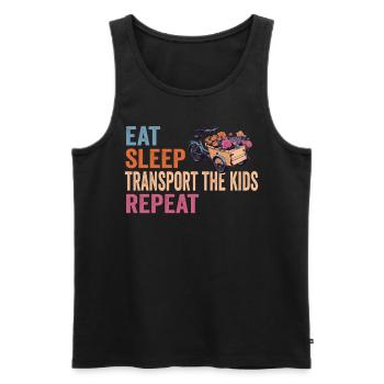 Eat Sleep Repeat Cargo Bike - Men's Premium Organic Tank Top - black - Front - AI Model Male 178 light (178cm)