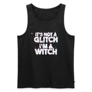 "Its not a Glitch I'm a Witch" Gothic Occult - Men's Premium Organic Tank Top - black - Front - AI Model Male 178 light (178cm)