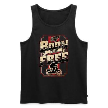 Moped Moped Scooter Moped Moped Driver tshirt - Men's Premium Organic Tank Top - black - Front - AI Model Male 178 light (178cm)