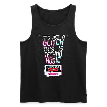 Backprint: Hardcore-Rave Musik 90er EDM DJ Rave - Männer Premium Bio Tank Top - Schwarz - Vorne - AI Model Male 178 light (178cm)