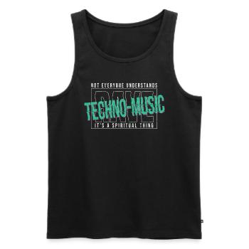 Hardcore Rave Music Raver, EDM, House Music - Débardeur bio Premium Homme - noir - Devant - Michal (187cm)