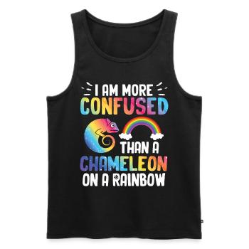 I'm more confused than a chameleon - Men's Premium Organic Tank Top - black - Front - AI Model Male 178 light (178cm)