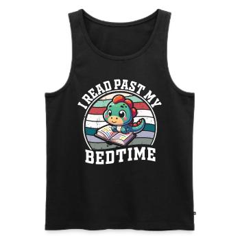 Ich Lese Nach Der Schlafenszeit Lesen Dinosaurier - Männer Premium Bio Tank Top - Schwarz - Vorne - Michal (187cm)