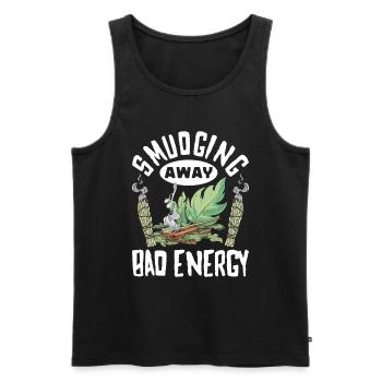 Smudge Sage Feather Spirituelle Smudging - Männer Premium Bio Tank Top - Schwarz - Vorne - AI Model Male 178 light (178cm)