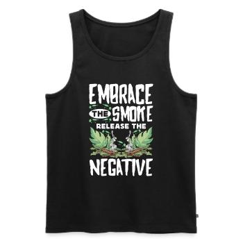 Smudge Sage Feather Spirituelle Smudging - Männer Premium Bio Tank Top - Schwarz - Vorne - AI Model Male 178 light (178cm)