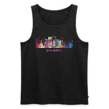 Orlandoan Skyline Orlando - Men's Premium Organic Tank Top - black - Front - AI Model Male 178 light (178cm)